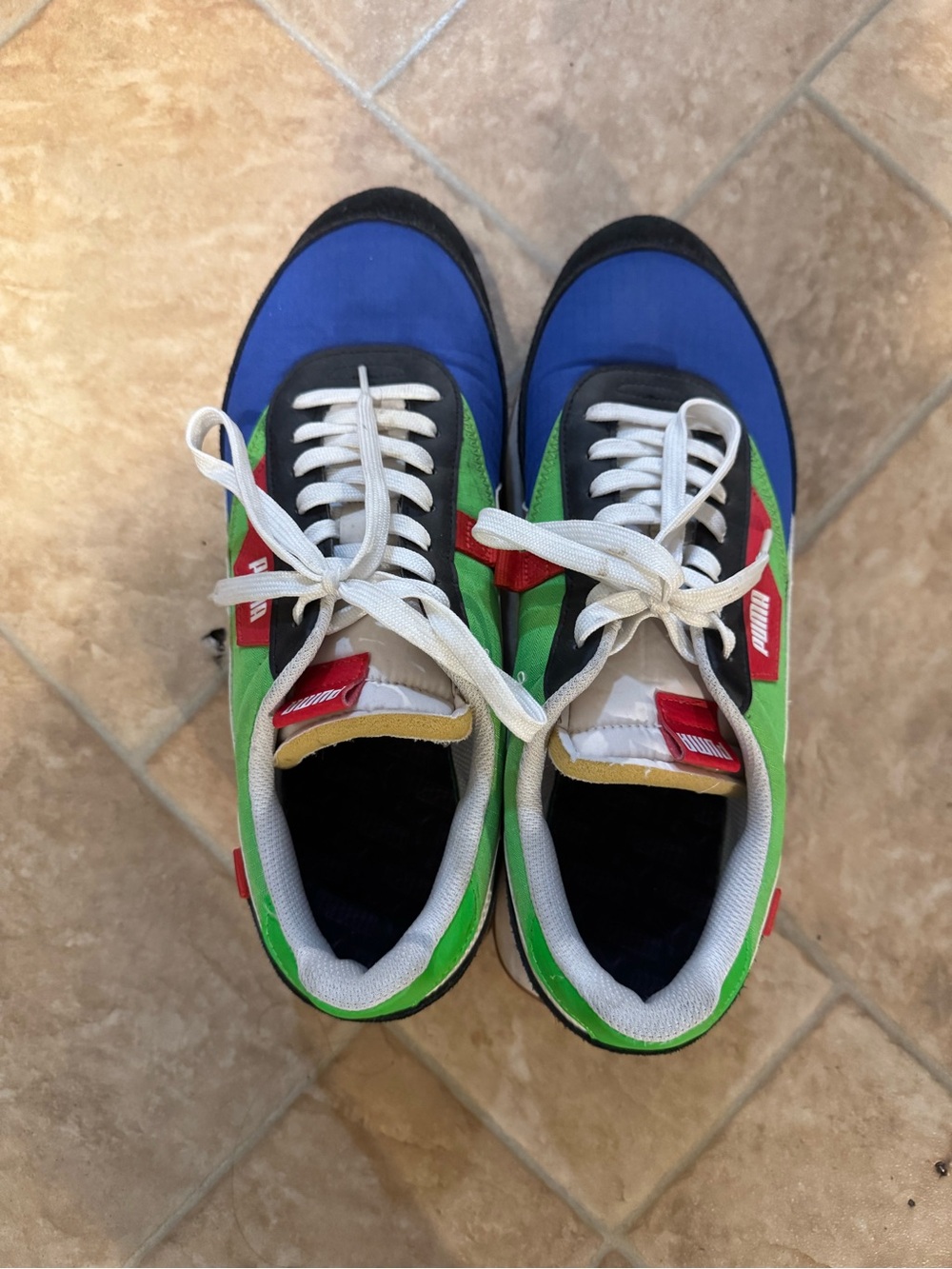 Puma Retro Colorblock Sneakers - Blue, Green & Red